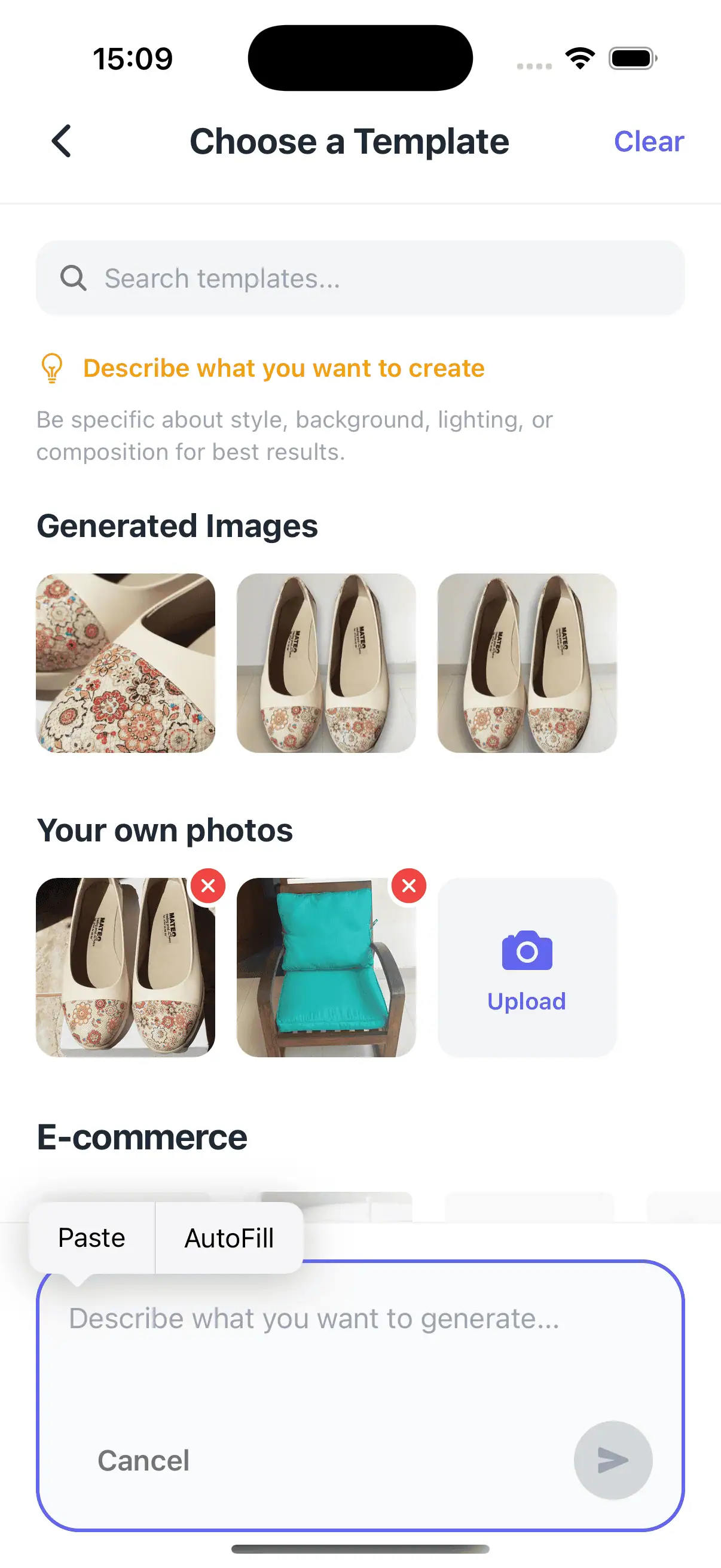 Pocket Studio generation interface